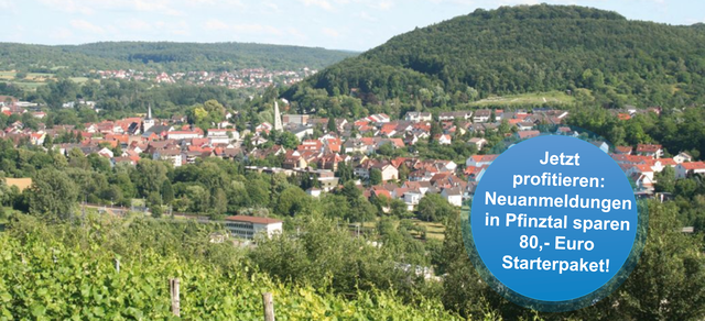 Hinweis zur Neukundenaktion Pfinztal: 80,- Euro Ersparnis beim Starterpaket