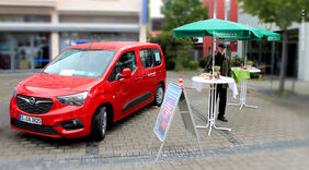 stadtmobil Infostand beim Reichenbacher Frühjahrsputz